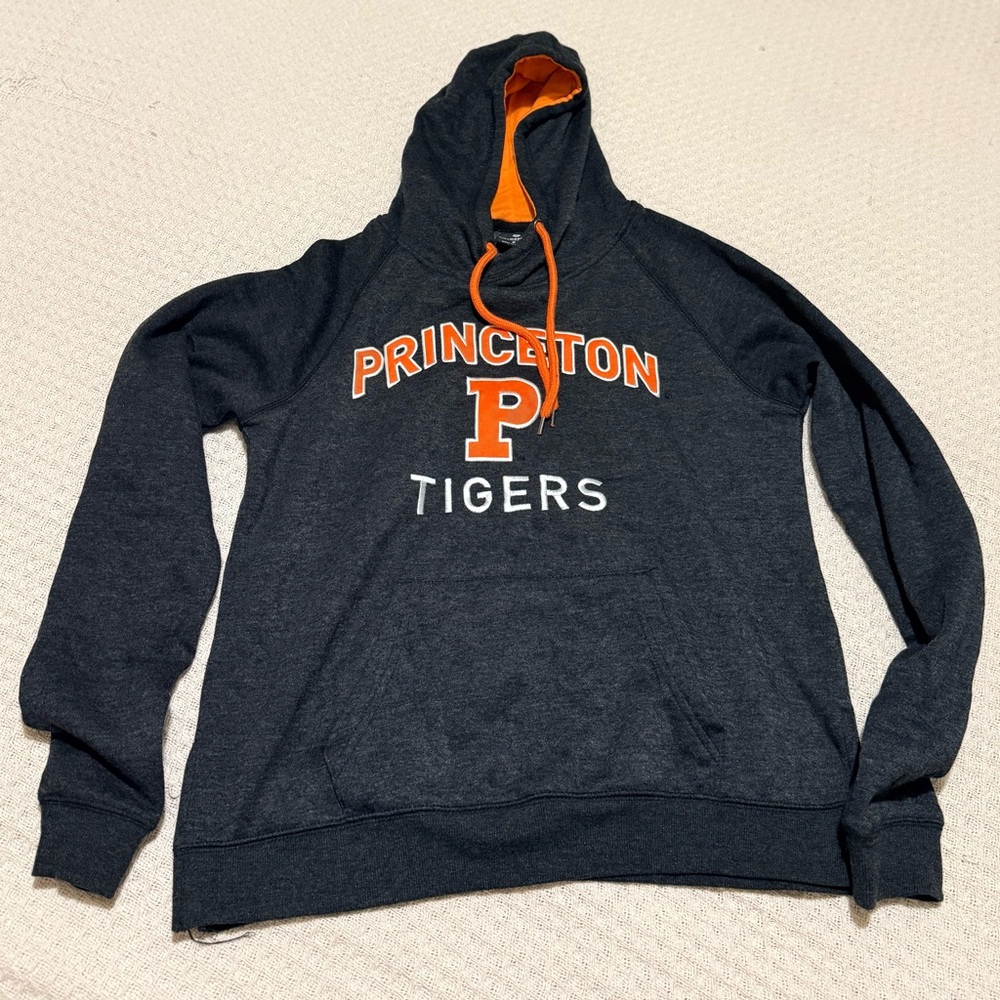 Colosseum Princeton Tigers Crewneck Hoodie - Charcoal & Orange